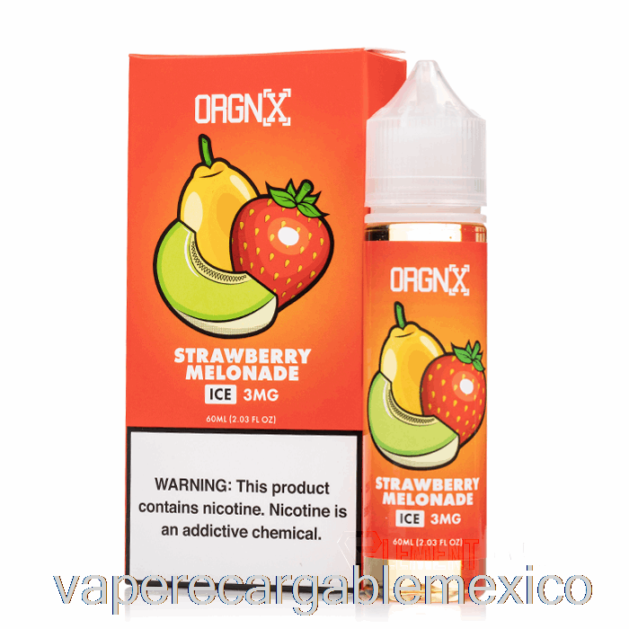 Vape Recargable Melonada De Fresa Helada - E-líquido Orgnx - 60ml 0mg